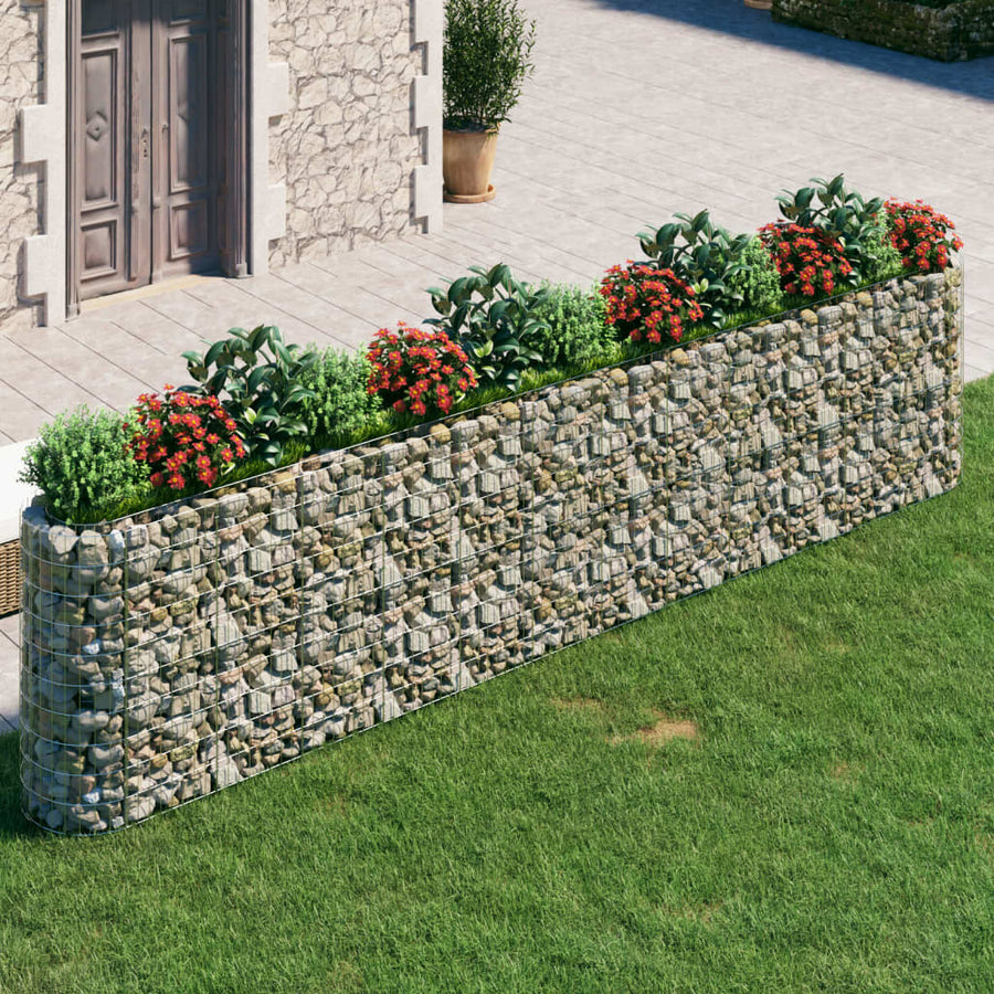 Gabion Plantenbak Verhoogd 470X50X100 Cm Gegalvaniseerd Ijzer