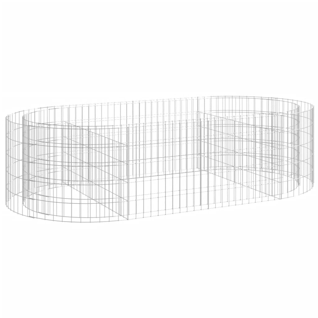 Gabion Plantenbak Verhoogd 200X100X50 Cm Gegalvaniseerd Ijzer