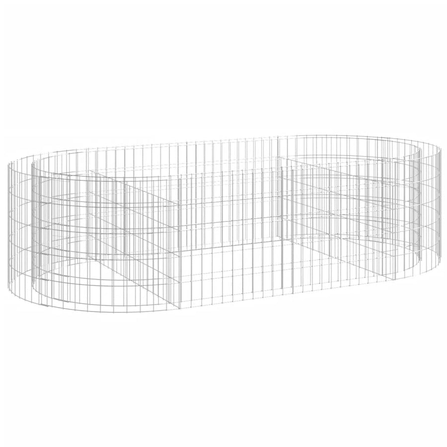 Gabion Plantenbak Verhoogd 200X100X50 Cm Gegalvaniseerd Ijzer