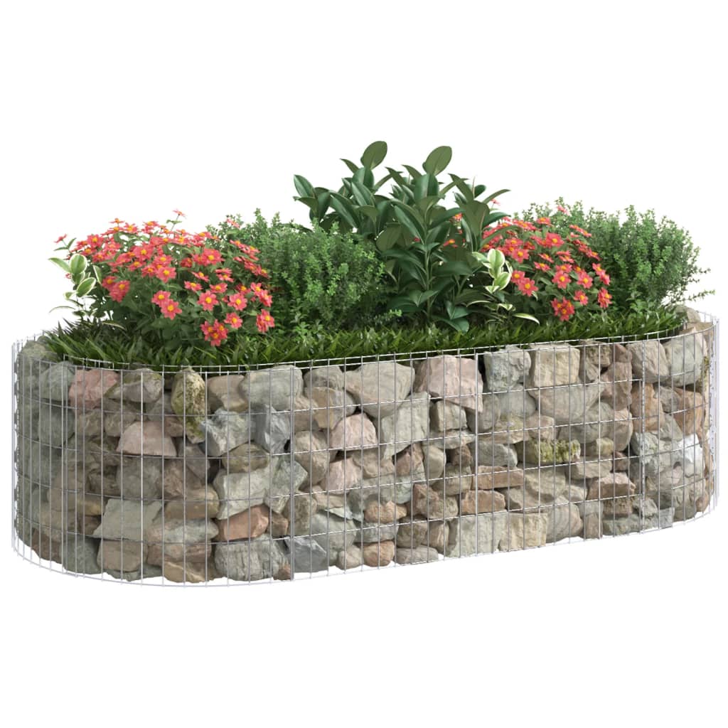 Gabion Plantenbak Verhoogd 200X100X50 Cm Gegalvaniseerd Ijzer