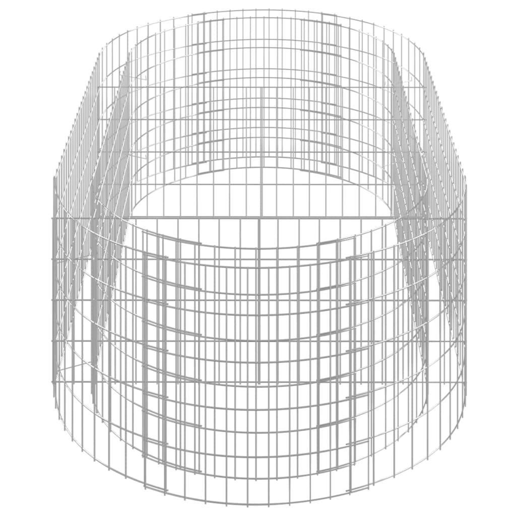 Gabion Plantenbak Verhoogd 200X100X50 Cm Gegalvaniseerd Ijzer