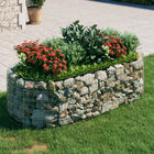 Raised gabion planter 200x100x50 cm galvanized iron