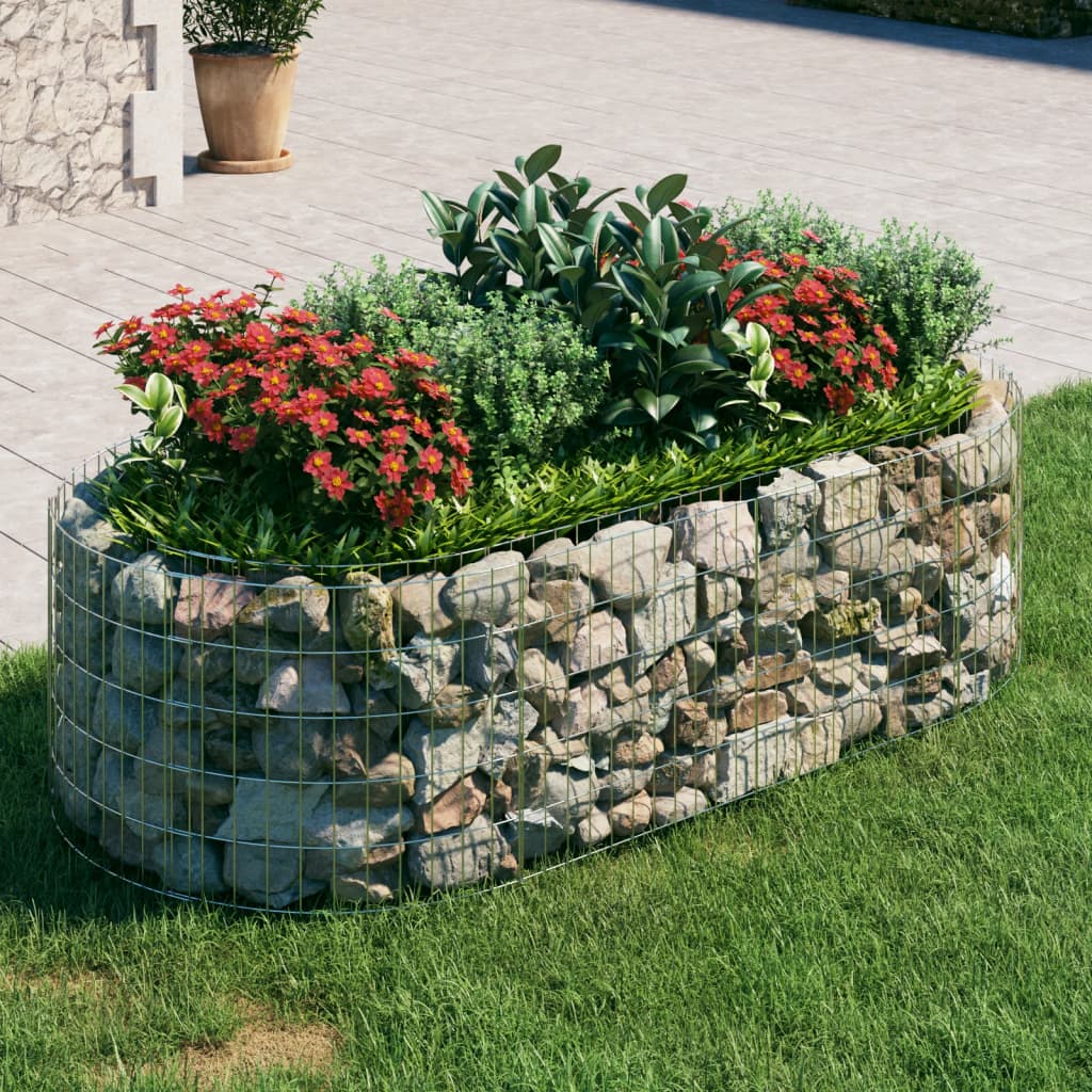 Gabion Plantenbak Verhoogd 200X100X50 Cm Gegalvaniseerd Ijzer