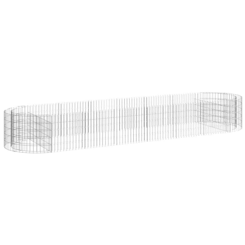 Gabion Plantenbak Verhoogd 400X100X50 Cm Gegalvaniseerd Ijzer