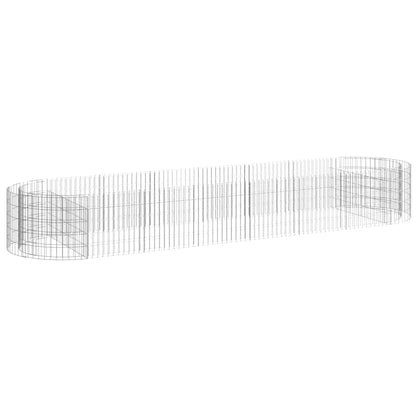 Gabion Plantenbak Verhoogd 400X100X50 Cm Gegalvaniseerd Ijzer