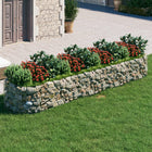 Raised gabion planter 400x100x50 cm galvanized iron