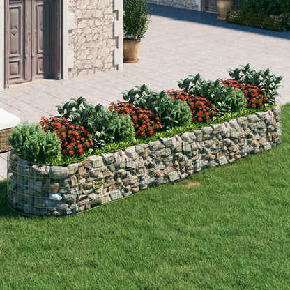 Gabion Plantenbak Verhoogd 400X100X50 Cm Gegalvaniseerd Ijzer