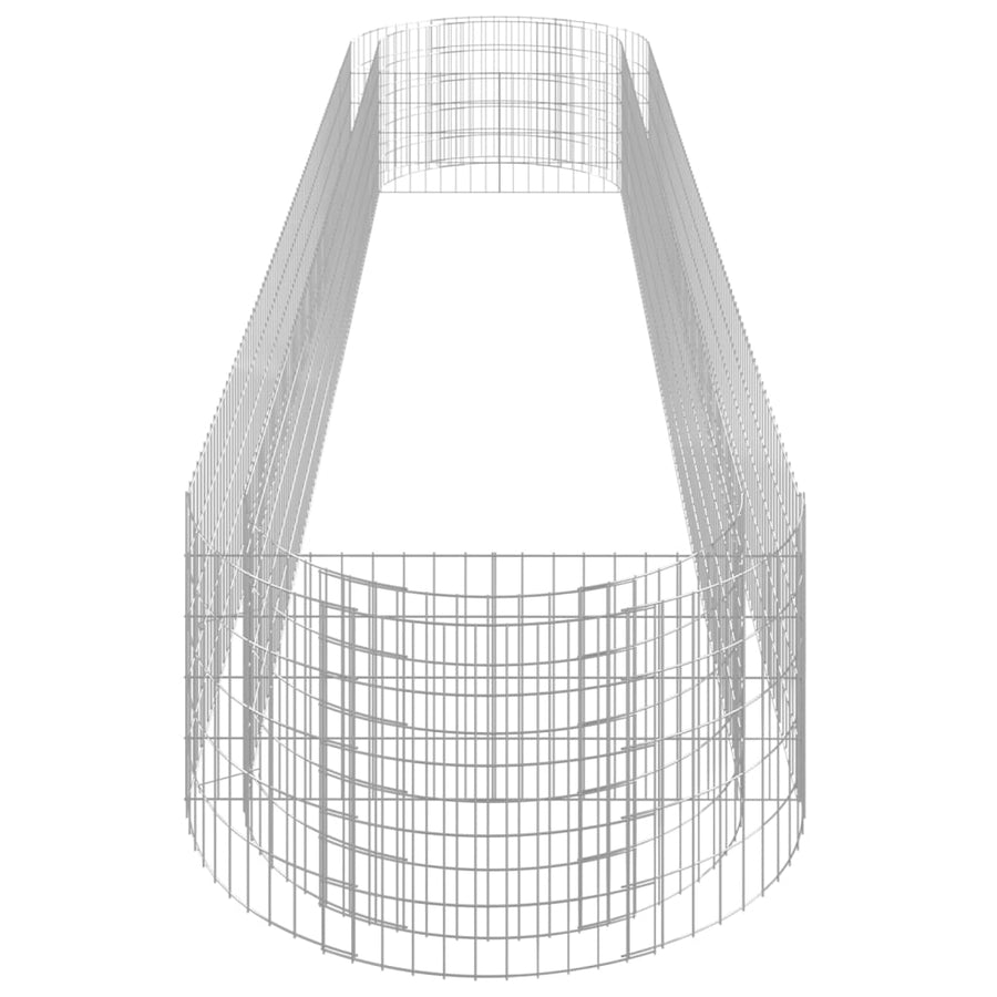 Gabion Plantenbak Verhoogd 500X100X50 Cm Gegalvaniseerd Ijzer