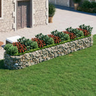 Raised gabion planter 500x100x50 cm galvanized iron