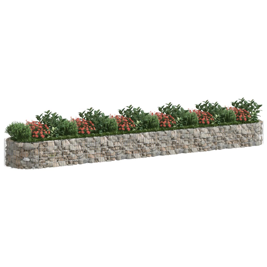 Gabion Plantenbak Verhoogd 600X100X50 Cm Gegalvaniseerd Ijzer