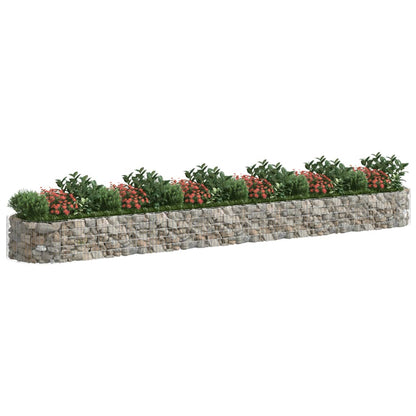Gabion Plantenbak Verhoogd 600X100X50 Cm Gegalvaniseerd Ijzer