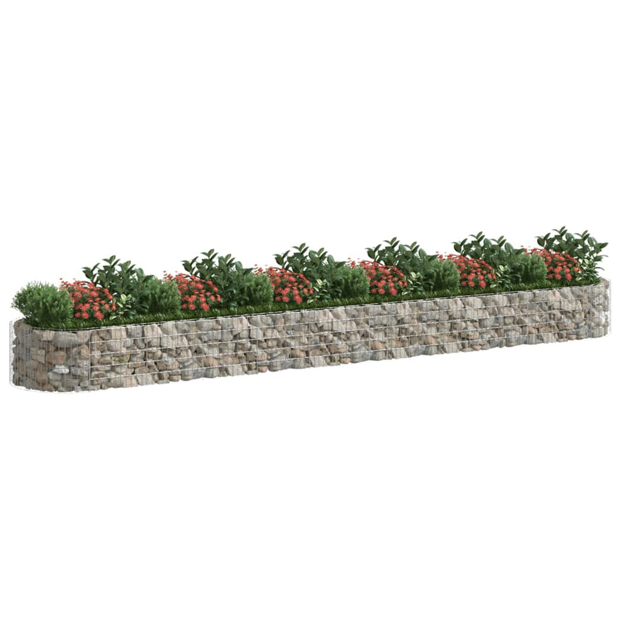 Gabion Plantenbak Verhoogd 600X100X50 Cm Gegalvaniseerd Ijzer