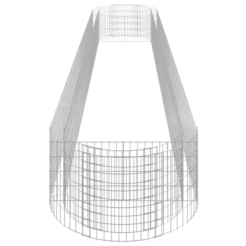Gabion Plantenbak Verhoogd 600X100X50 Cm Gegalvaniseerd Ijzer