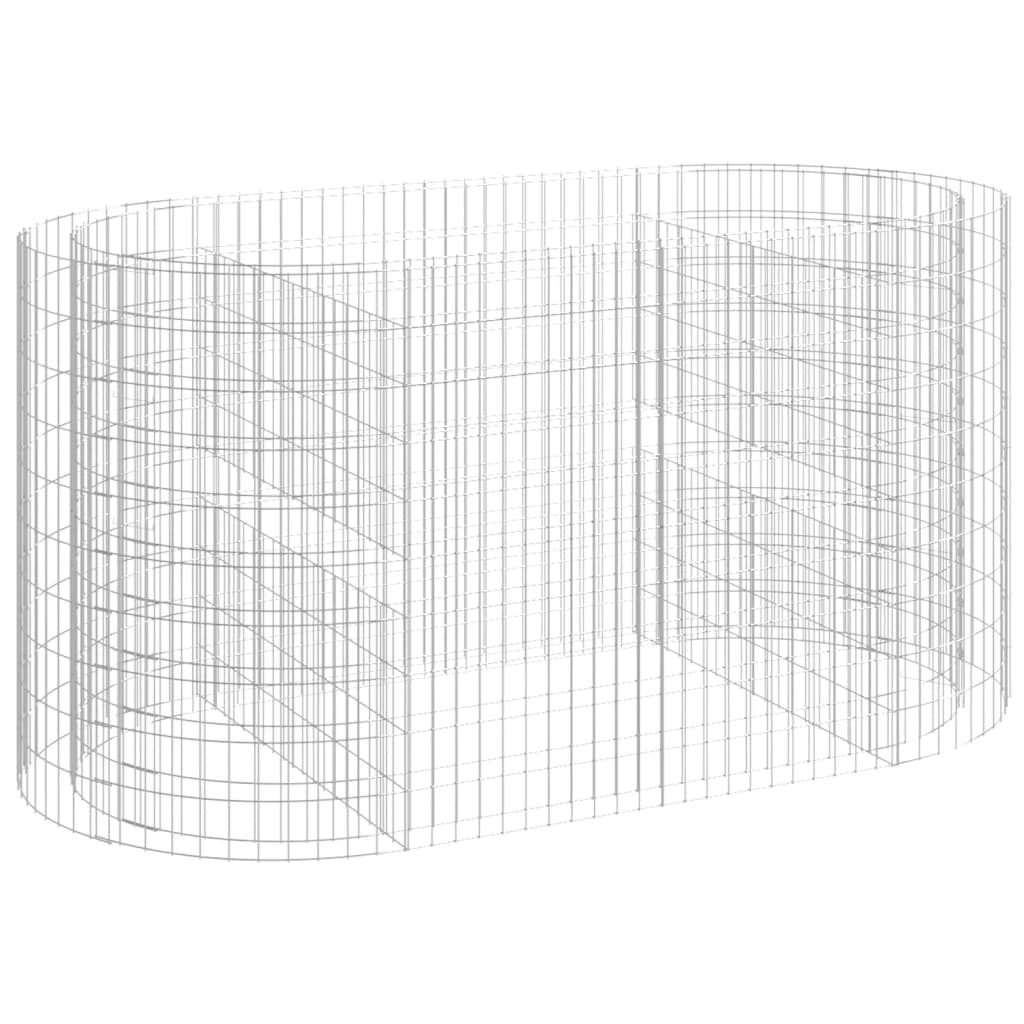 Gabion Plantenbak Verhoogd 200X100X100 Cm Gegalvaniseerd Ijzer