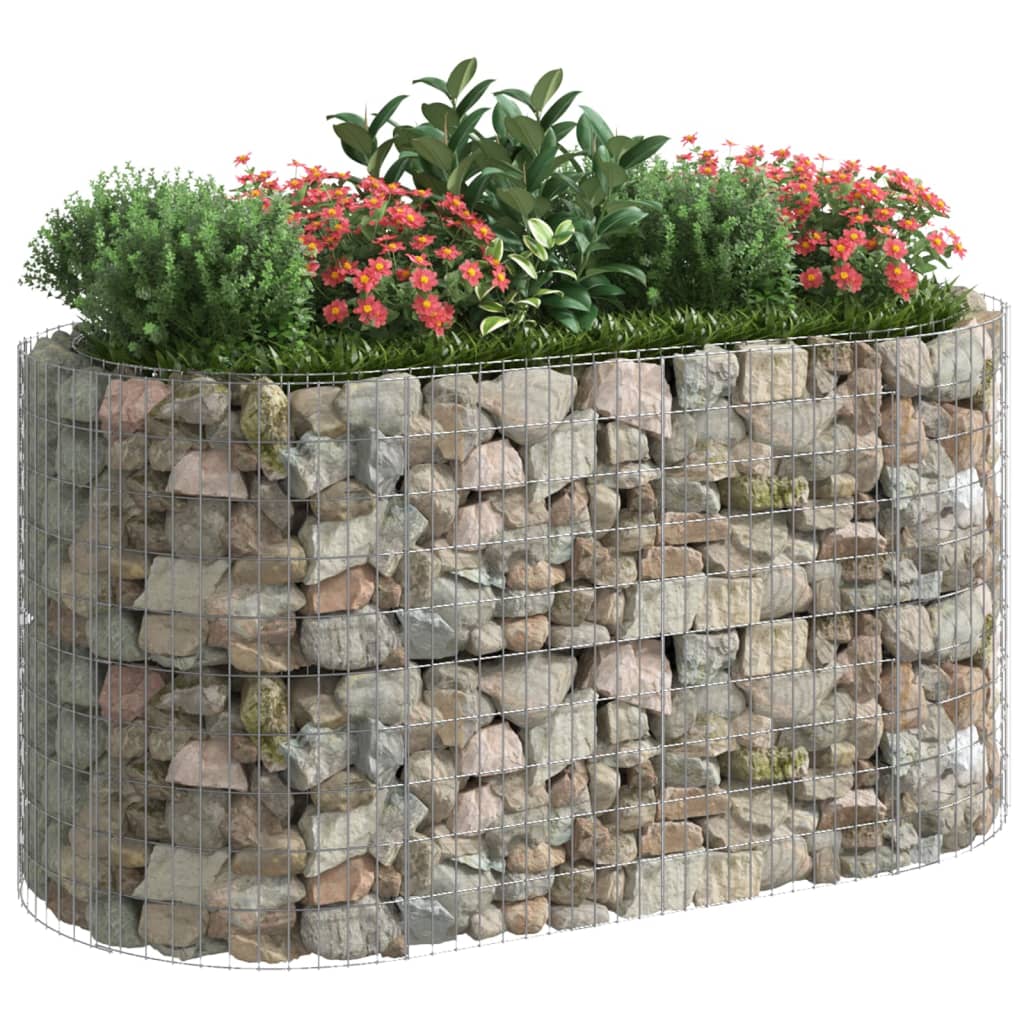 Gabion Plantenbak Verhoogd 200X100X100 Cm Gegalvaniseerd Ijzer