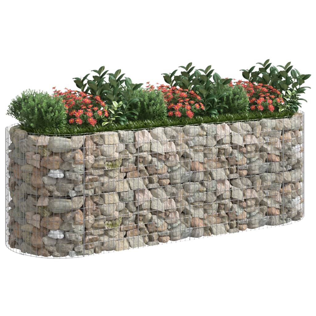 Gabion Plantenbak Verhoogd 300X100X100 Cm Gegalvaniseerd Ijzer