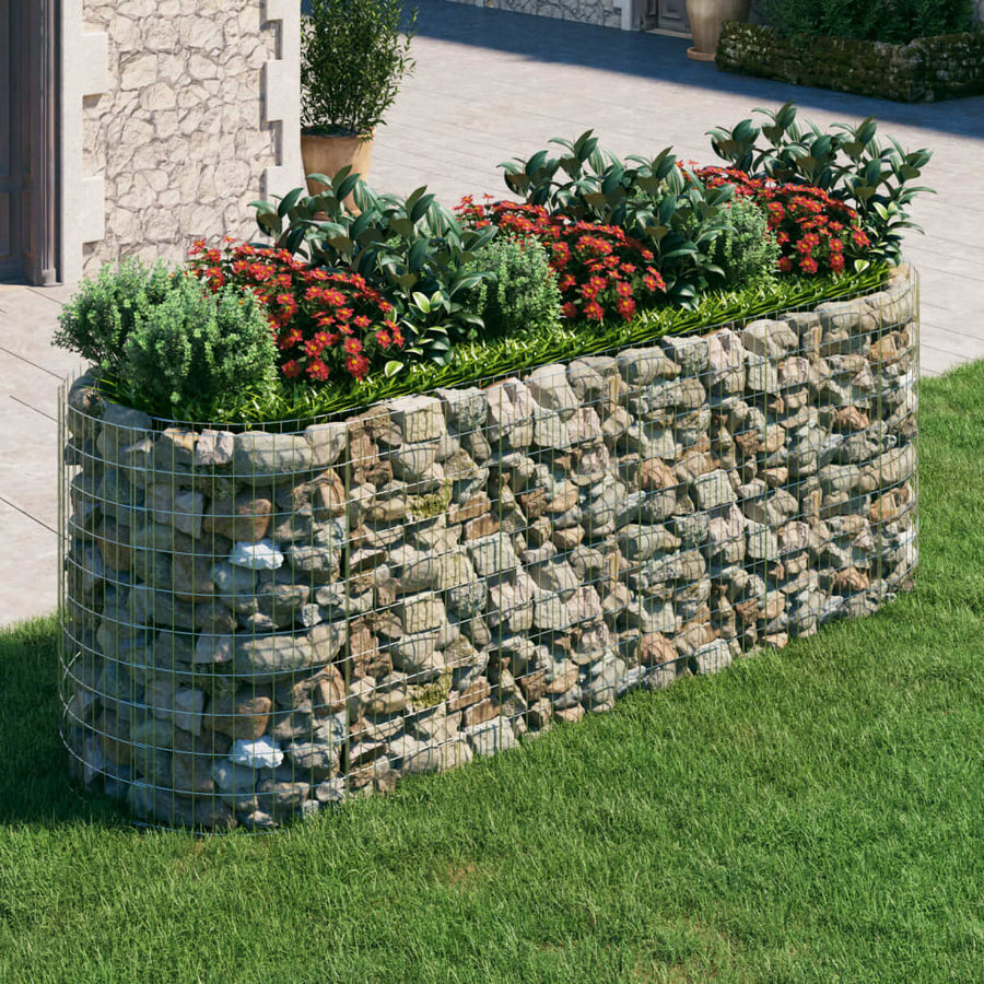 Gabion Plantenbak Verhoogd 300X100X100 Cm Gegalvaniseerd Ijzer