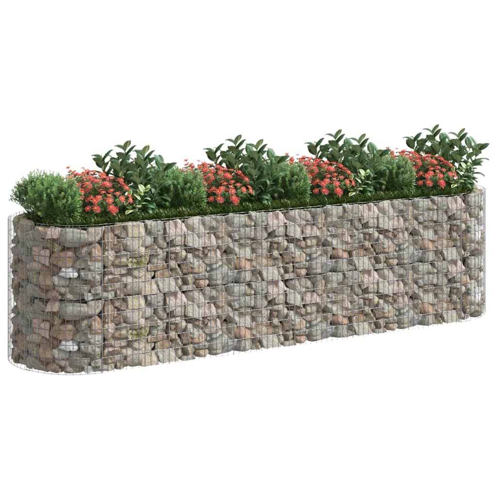 Gabion Plantenbak Verhoogd 400X100X100 Cm Gegalvaniseerd Ijzer