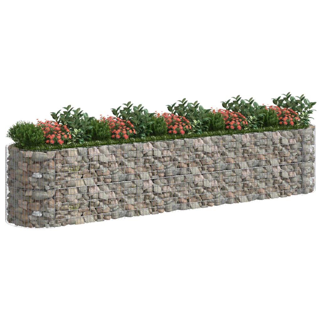 Gabion Plantenbak Verhoogd 500X100X100 Cm Gegalvaniseerd Ijzer