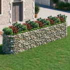 Gabion plantenbak 500x100x100 cm gegalvaniseerd ijzer