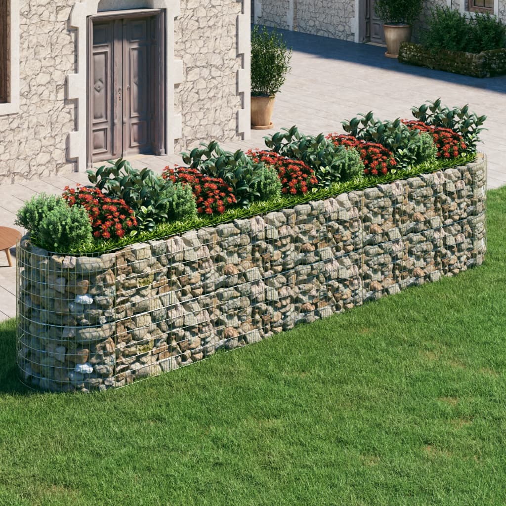 Gabion Plantenbak Verhoogd 500X100X100 Cm Gegalvaniseerd Ijzer
