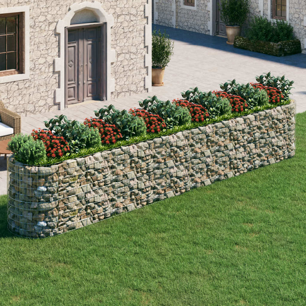 Gabion Plantenbak Verhoogd 600X100X100 Cm Gegalvaniseerd Ijzer