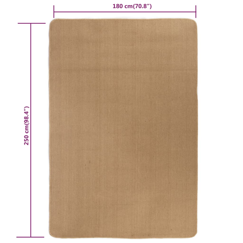 Tapijt Met Latex Onderkant Jute 180 x 250 cm