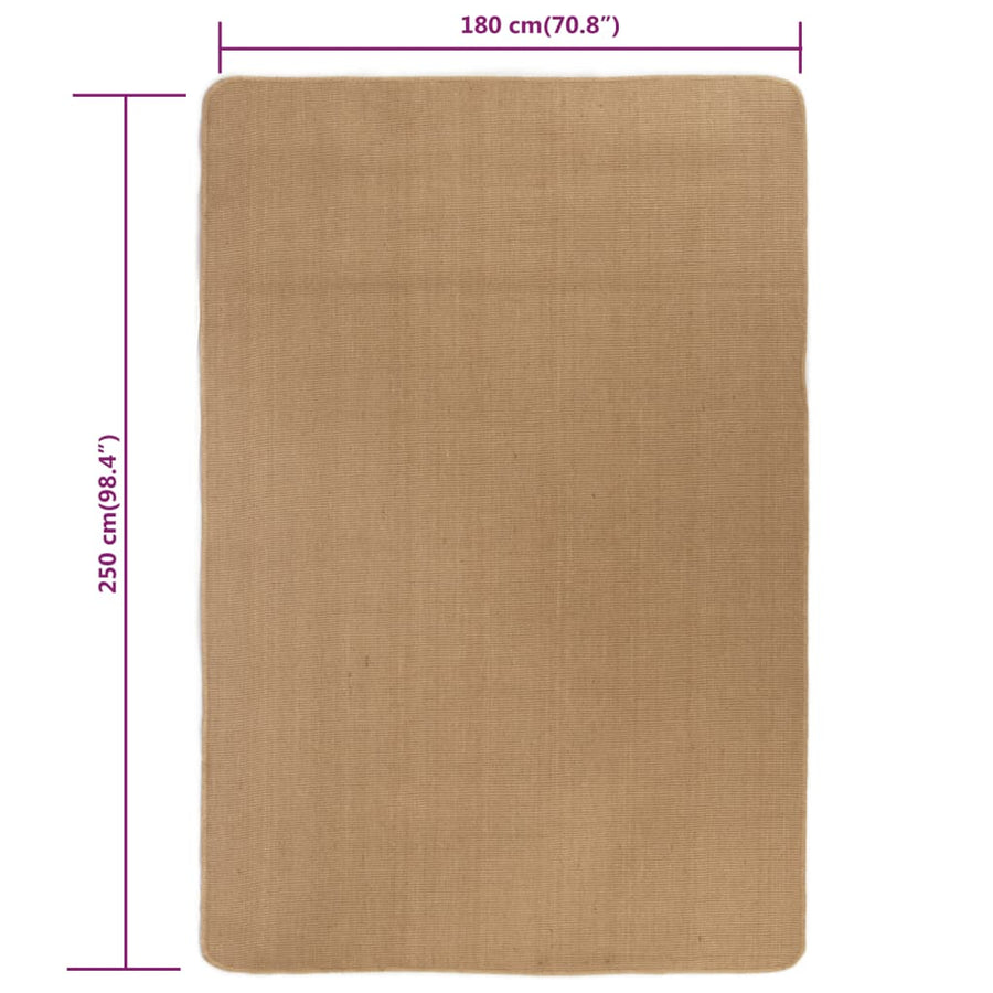 Tapijt Met Latex Onderkant Jute 180 x 250 cm