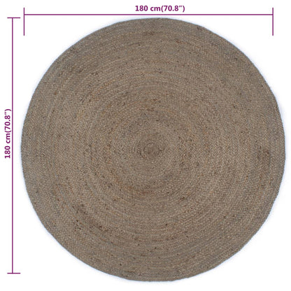 Vloerkleed Handgemaakt Rond Jute 180 cm