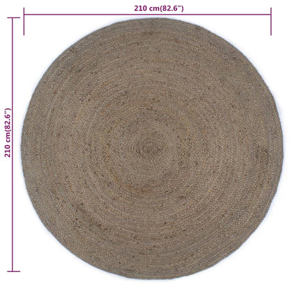 Vloerkleed Handgemaakt Rond Jute 210 cm