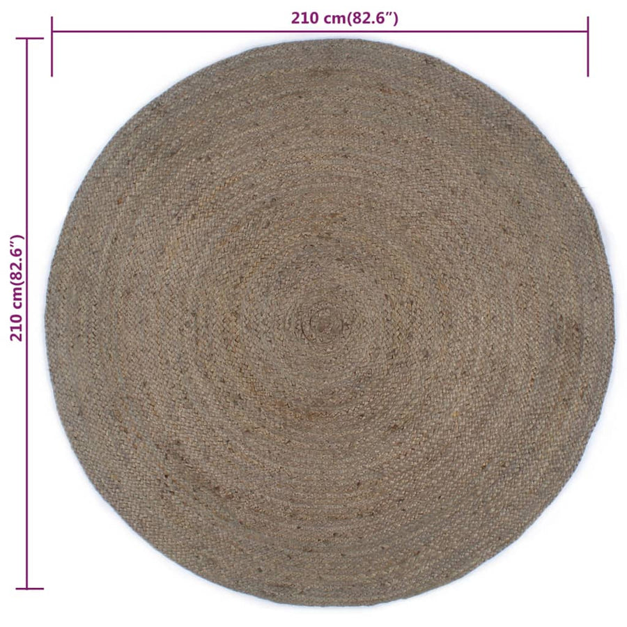 Vloerkleed Handgemaakt Rond Jute 210 cm