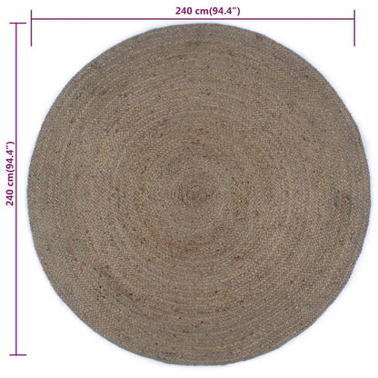 Vloerkleed Handgemaakt Rond Jute 240 cm
