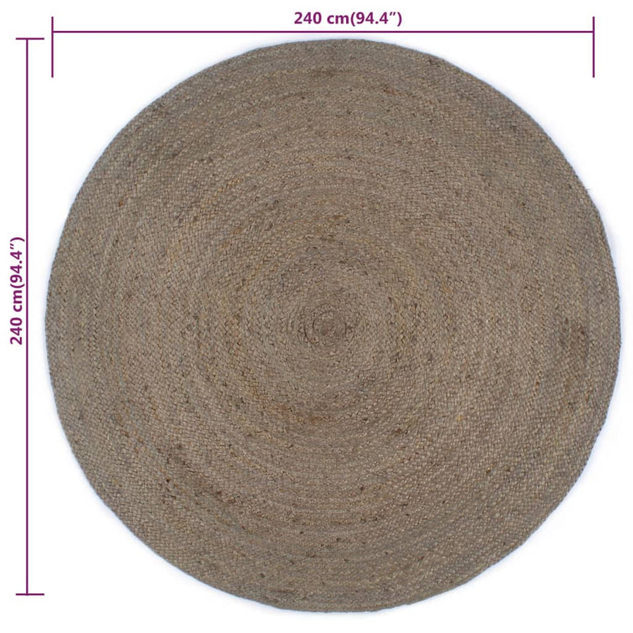 Vloerkleed Handgemaakt Rond Jute 240 cm
