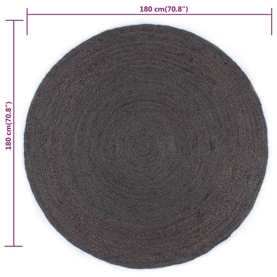 Vloerkleed Handgemaakt Rond Jute 180 cm