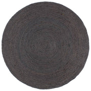 Vloerkleed rond 240 cm jute donkergrijs