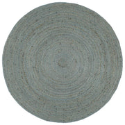 Vloerkleed rond 180 cm jute olijfgroen