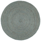 Rug handmade round 210 cm jute olive green