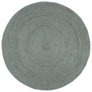 Vloerkleed rond 210 cm jute olijfgroen
