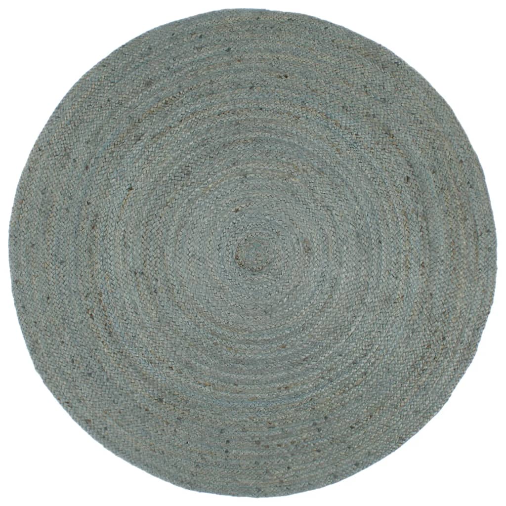 Vloerkleed Handgemaakt Rond 150 Cm Jute 240 cm Olijfgroen