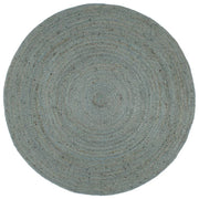 Vloerkleed rond 240 cm jute olijfgroen