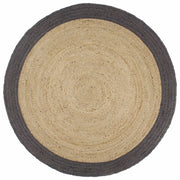Vloerkleed jute 240 cm bruin donkergrijs