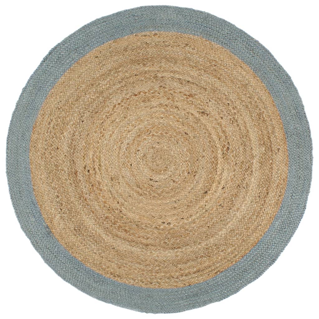 Vloerkleed Handgemaakt Met E Rand Jute 210 cm Olijfgroen