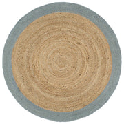 Vloerkleed jute 210 cm olijfgroen bruin