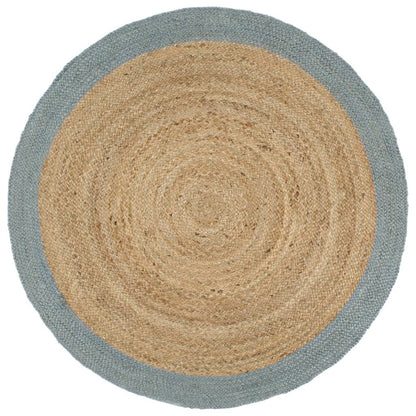 Vloerkleed Handgemaakt Met Grijze Rand 150 Cm Jute