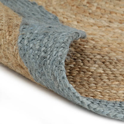 Vloerkleed Handgemaakt Met E Rand Jute 210 cm Olijfgroen