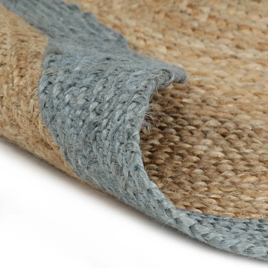 Vloerkleed Handgemaakt Met E Rand Jute 210 cm Olijfgroen