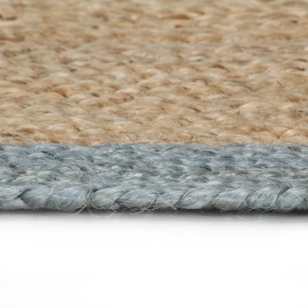 Vloerkleed Handgemaakt Met E Rand Jute 210 cm Olijfgroen