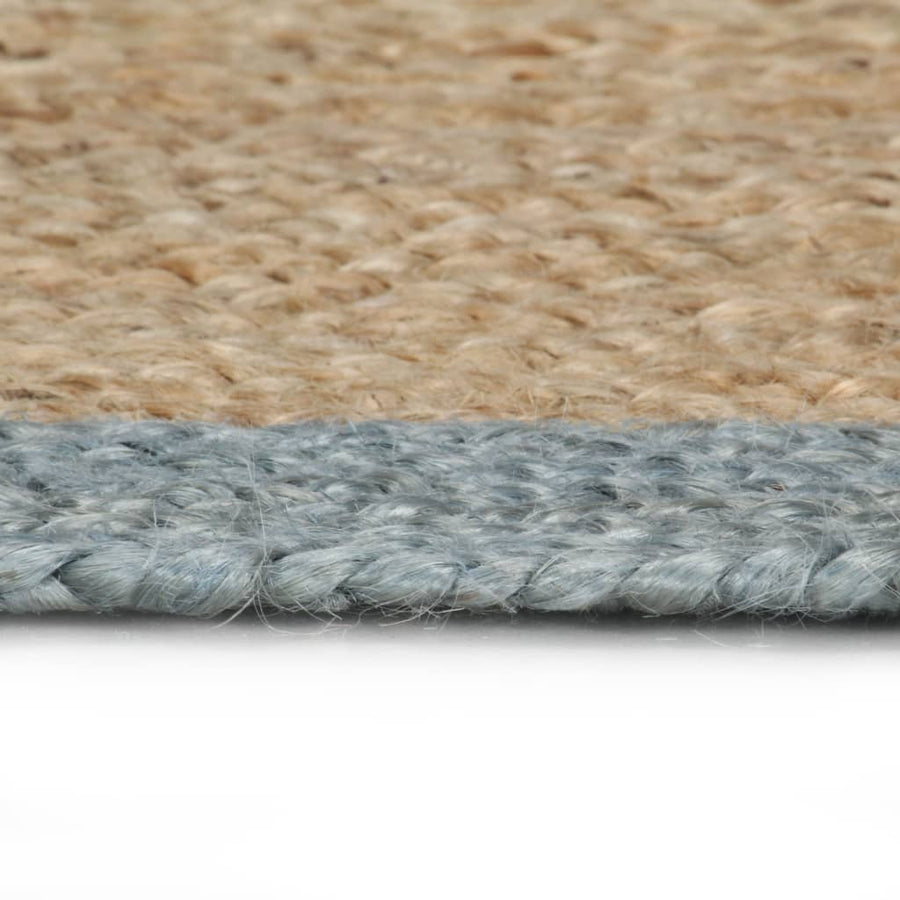 Vloerkleed Handgemaakt Met E Rand Jute 210 cm Olijfgroen