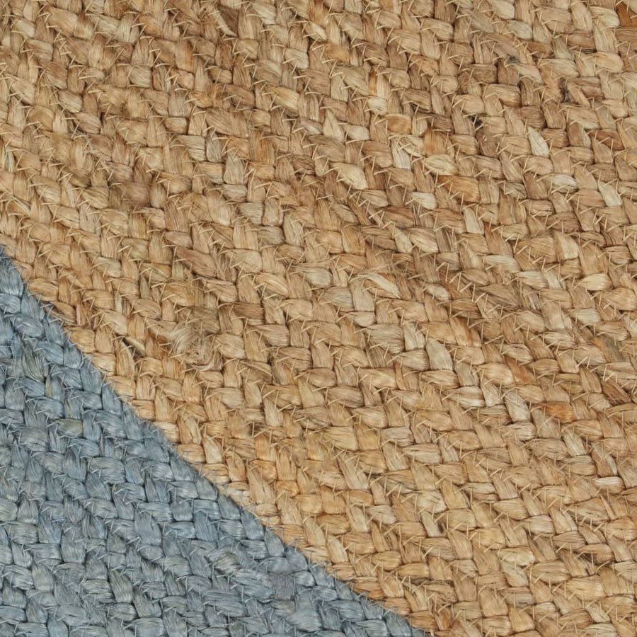 Vloerkleed Handgemaakt Met E Rand Jute 210 cm Olijfgroen