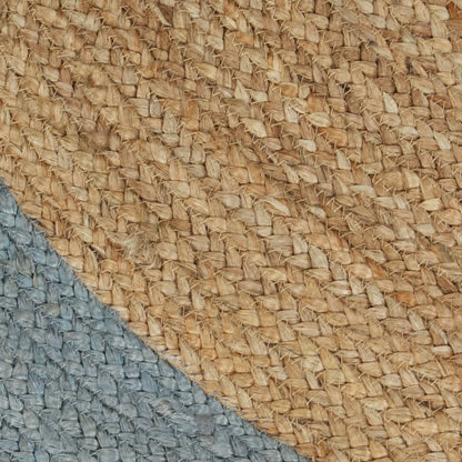 Vloerkleed Handgemaakt Met Olijfgroene Rand 240 Cm Jute